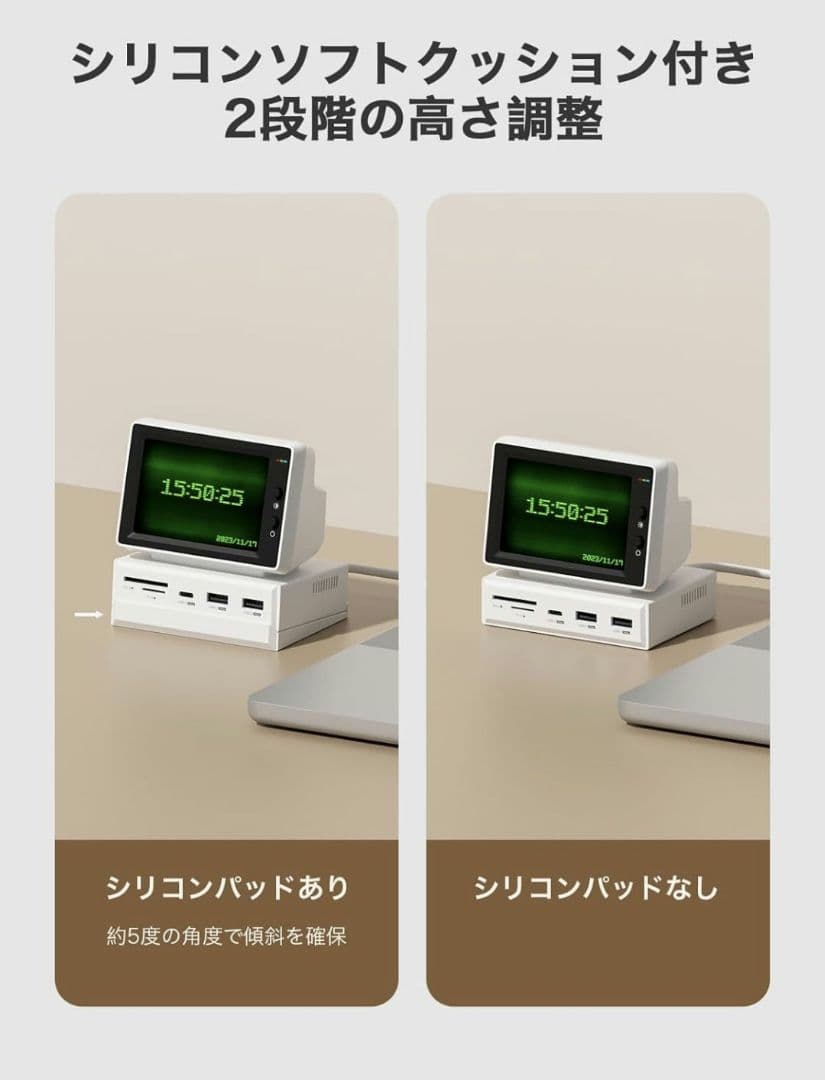 Hagibis IPSミニモニター 3.5インチ USB-C ハブ一体型