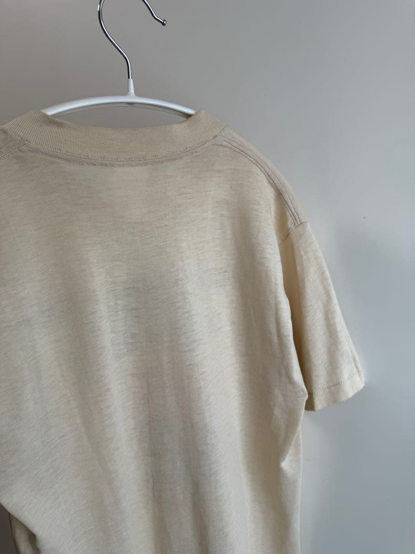 80s ライトベージュ ペリカン Tシャツ hooked jantiques