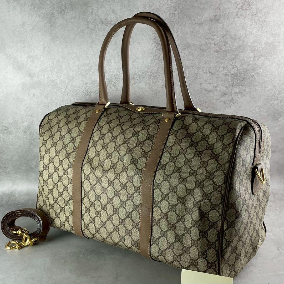 希少美品 GUCCI グッチ ボストンバッグ/012 14 6081/GGプラス