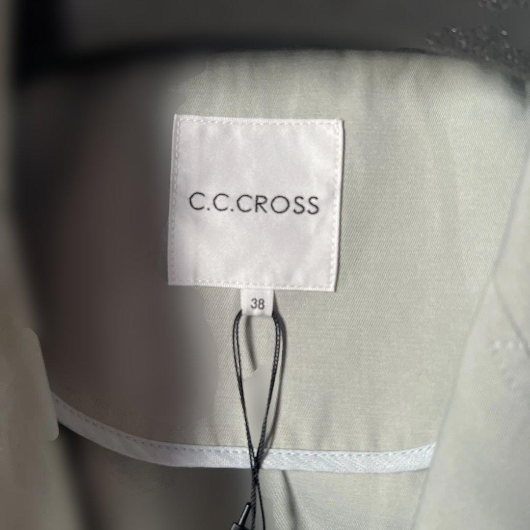 新品♡ヤマダヤ23980円 C.C.CROSSライトグリーンダブルブレストコート