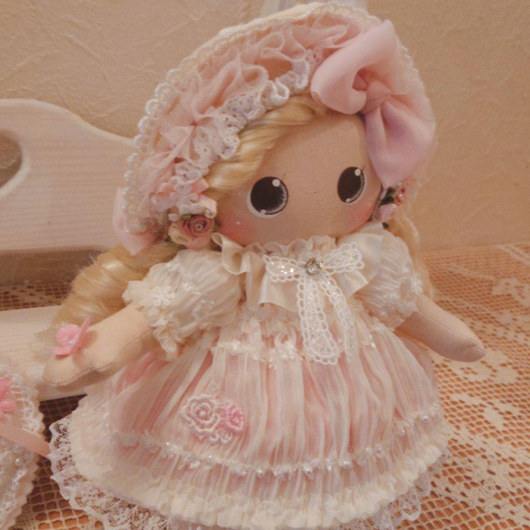❁ハンドメイドドール❁お人形❁ロリータ❁ロリータボンネット❁春❁ピンク