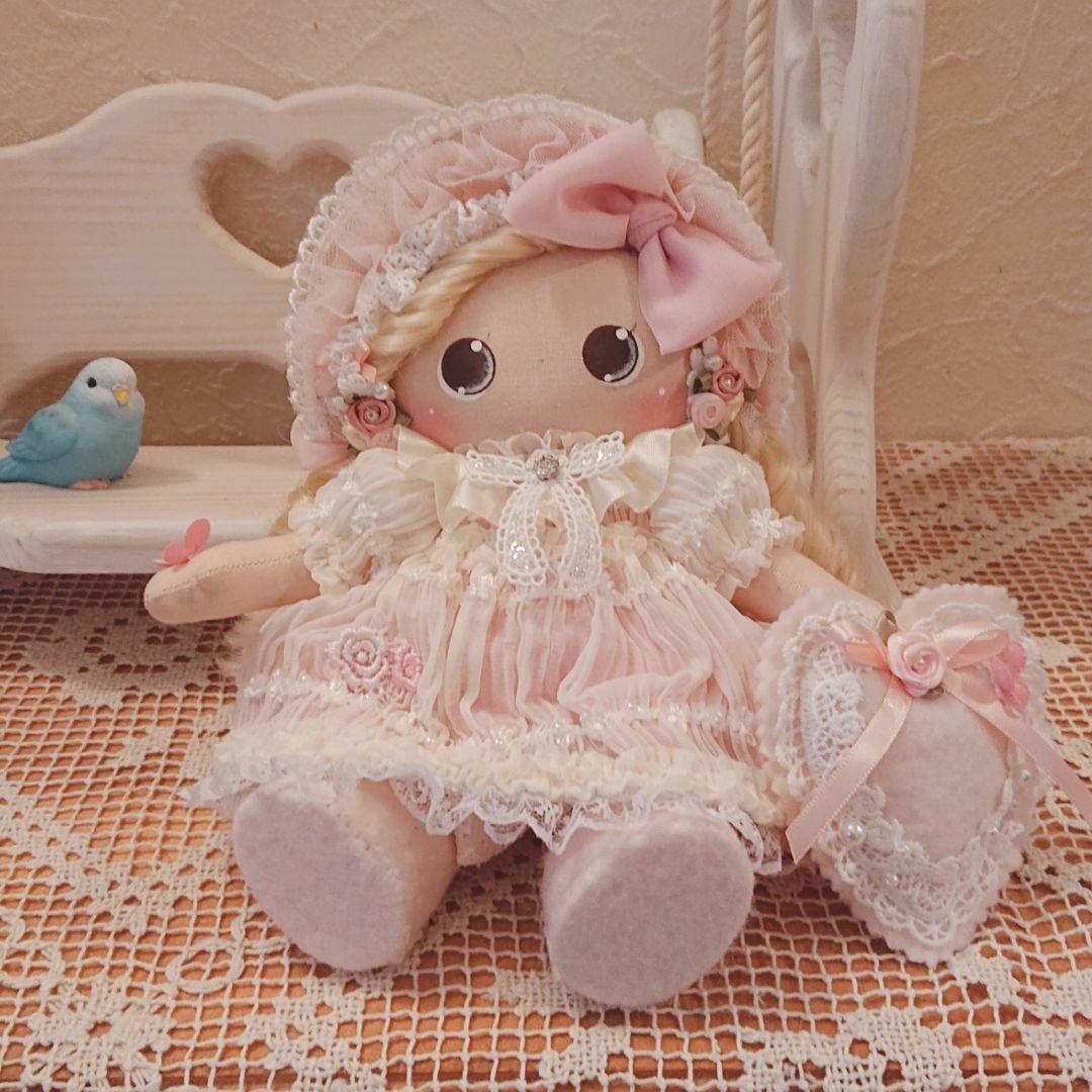 ❁ハンドメイドドール❁お人形❁ロリータ❁ロリータボンネット❁春❁ピンク