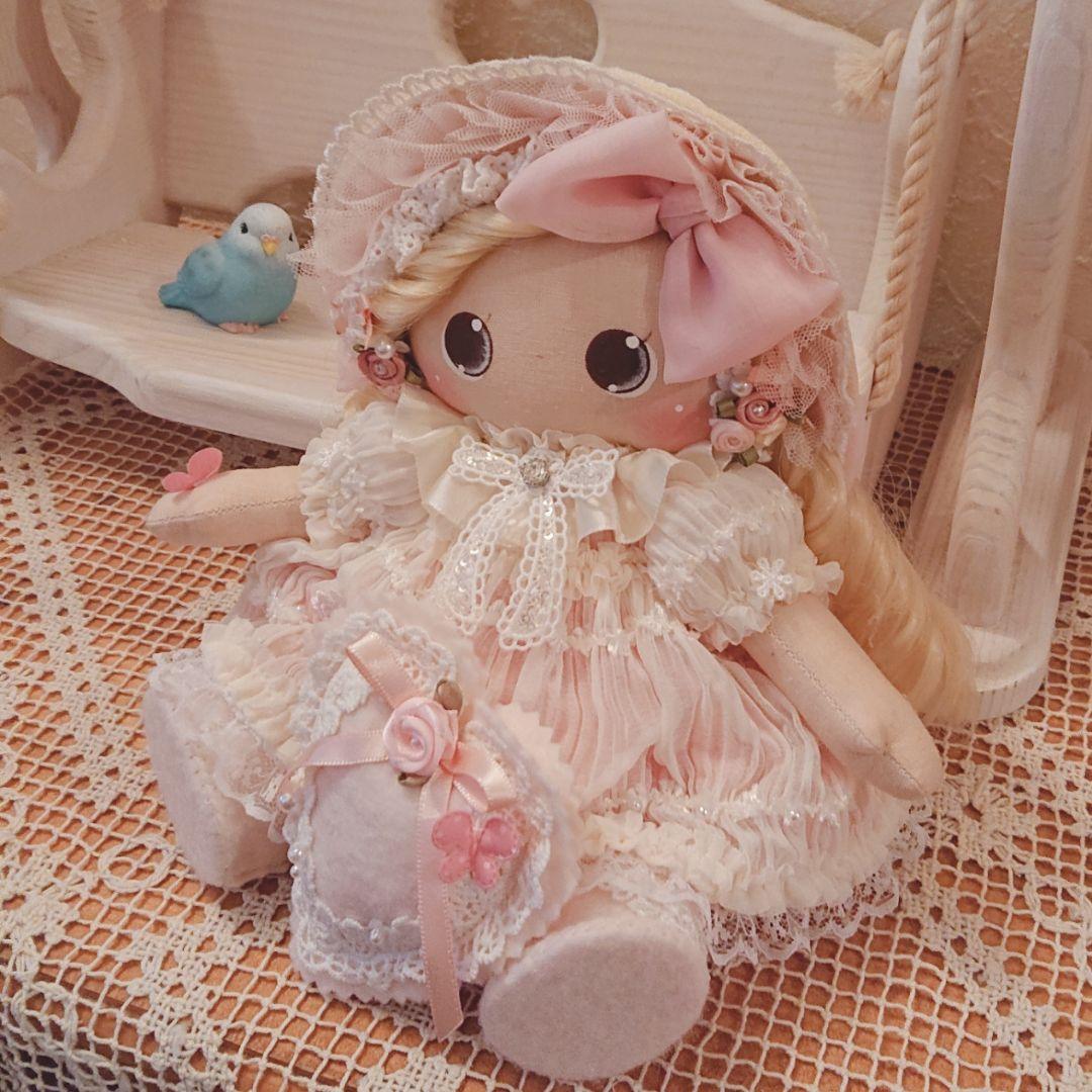 ❁ハンドメイドドール❁お人形❁ロリータ❁ロリータボンネット❁春❁ピンク
