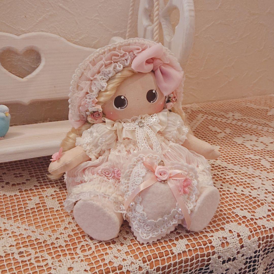 ❁ハンドメイドドール❁お人形❁ロリータ❁ロリータボンネット❁春❁ピンク
