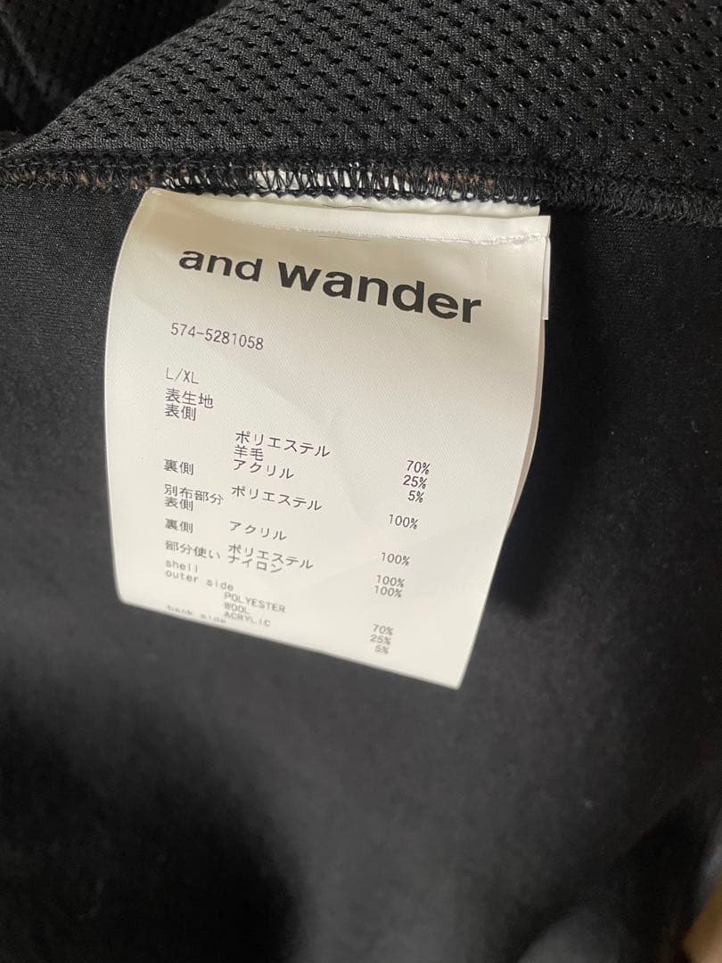 N*u様 and wander アンドワンダー　MIXボアベスト　フリース　20