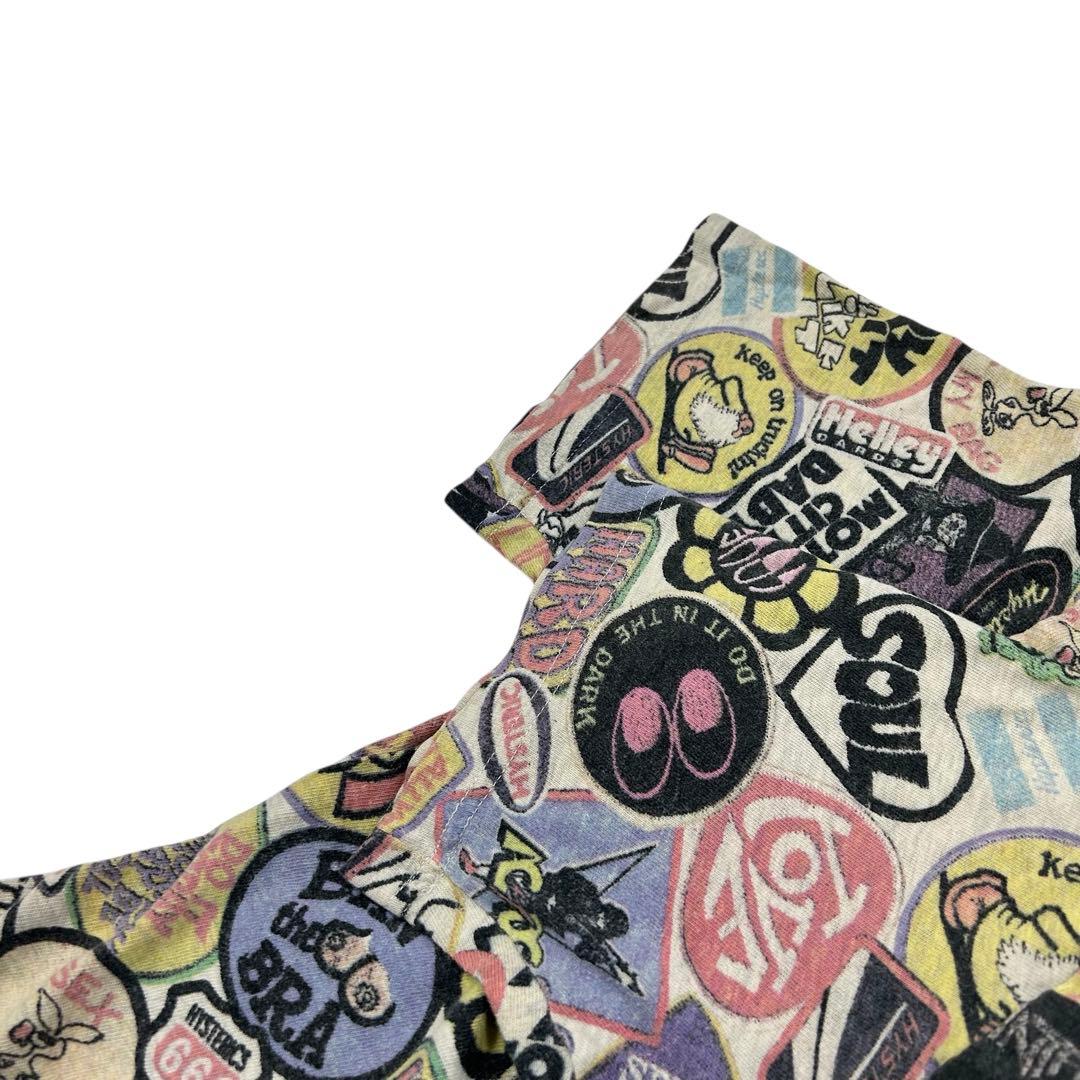 00s Y2k Hysteric glamour リンガーネックロックTシャツ