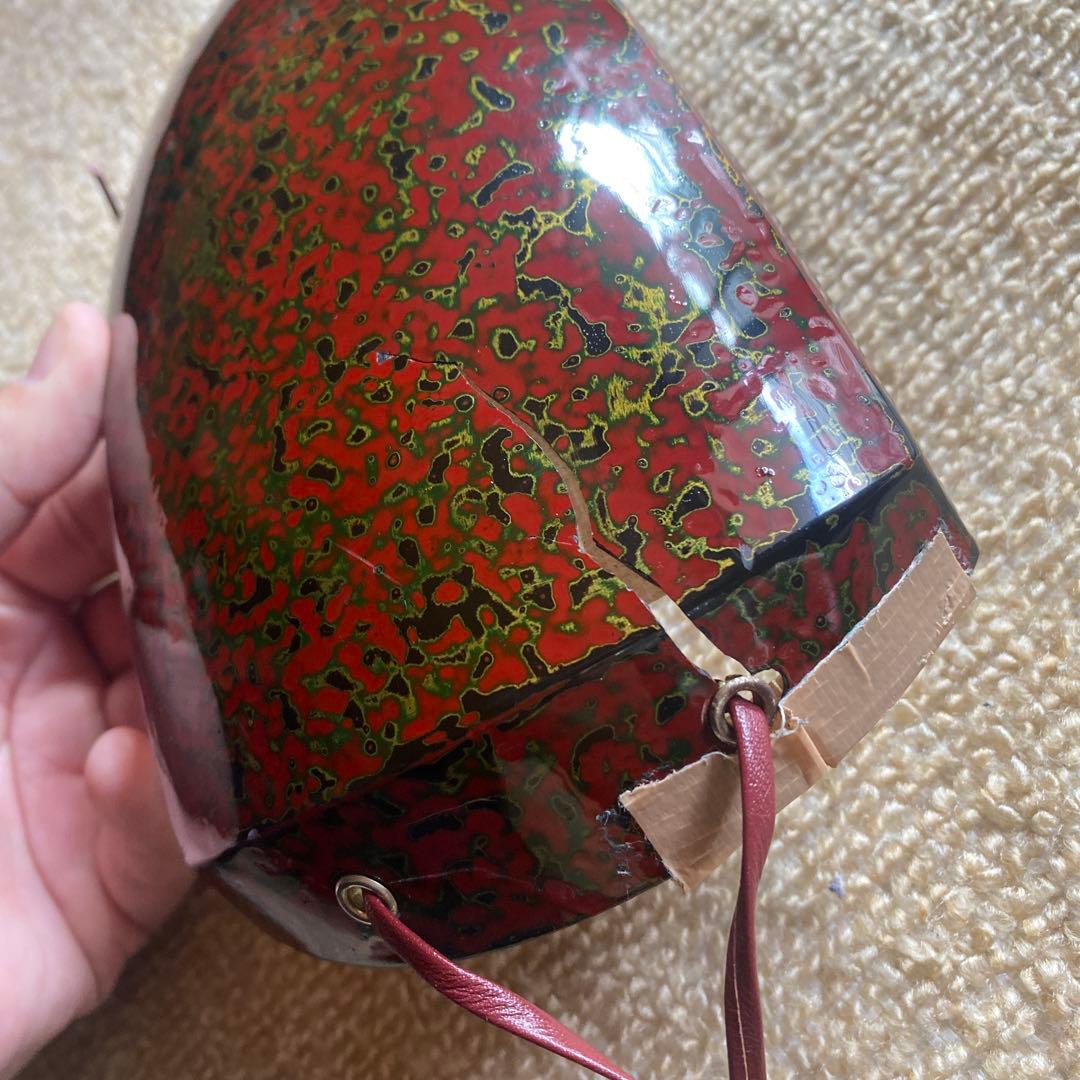 津軽三味線　紅木　金細　綾杉胴