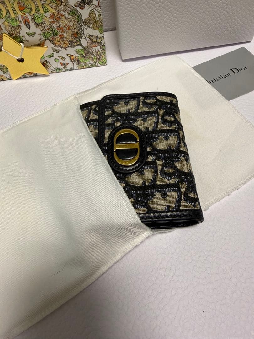 クリスチャンディオール　dior トロッター　三つ折り財布　限定ショッパー付