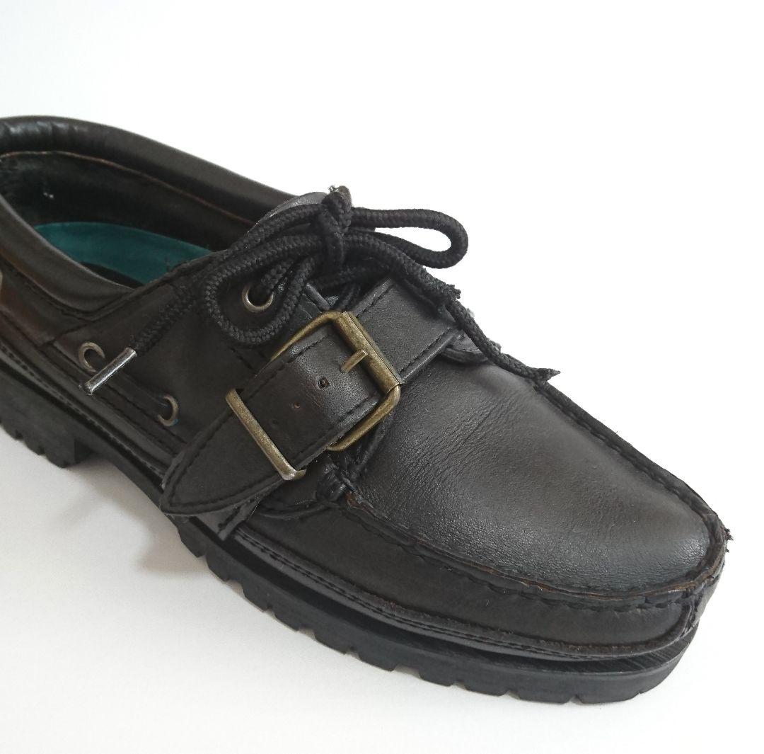 POLO COUNTRY✨デッキシューズ モカシン US8 黒 ラルフローレン
