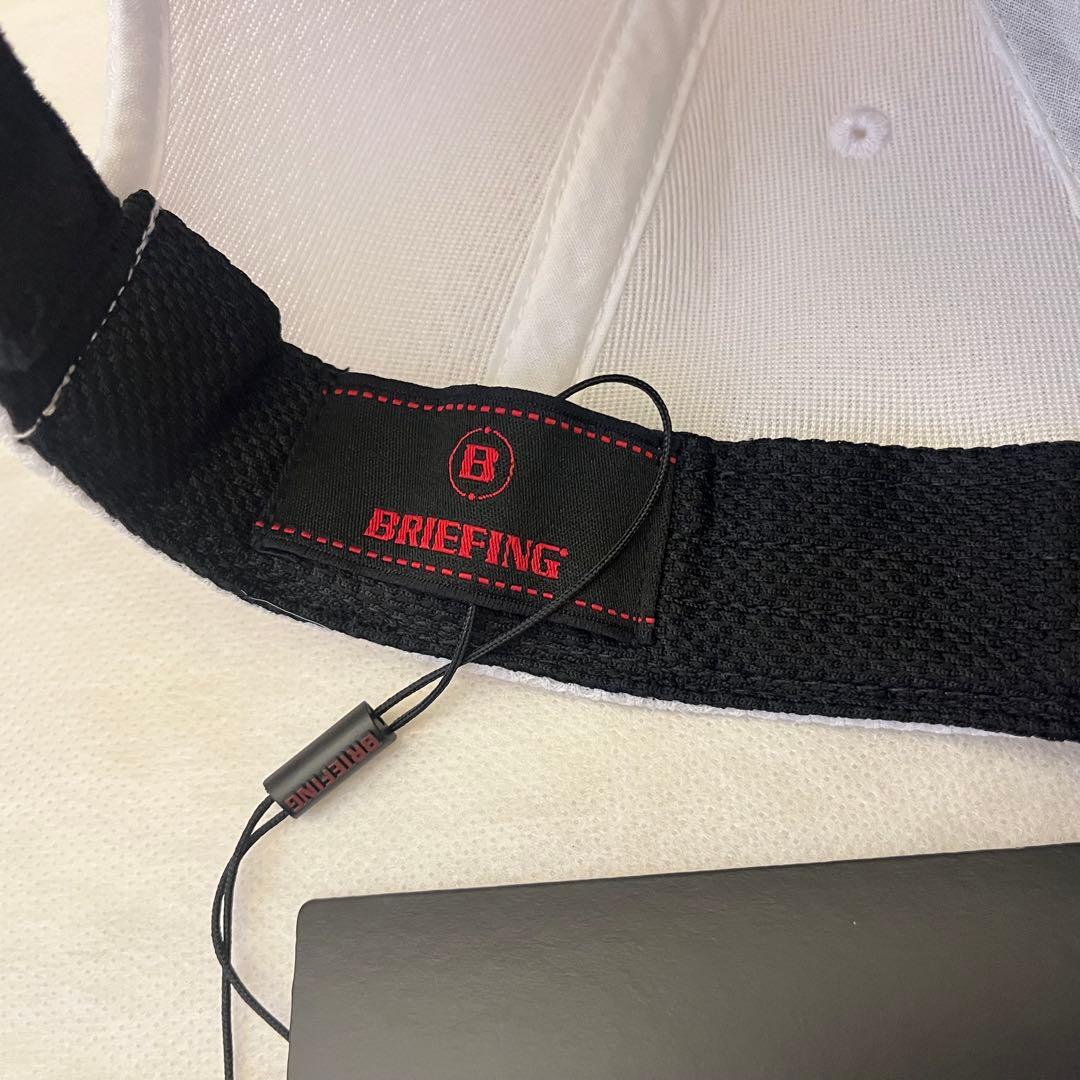 新品★BRIEFING PILE INITIAL EMB CAP 黒×白 フリー