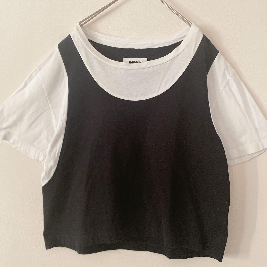MM6 Maison Margiela レイヤードTシャツ M 半袖 イタリア製