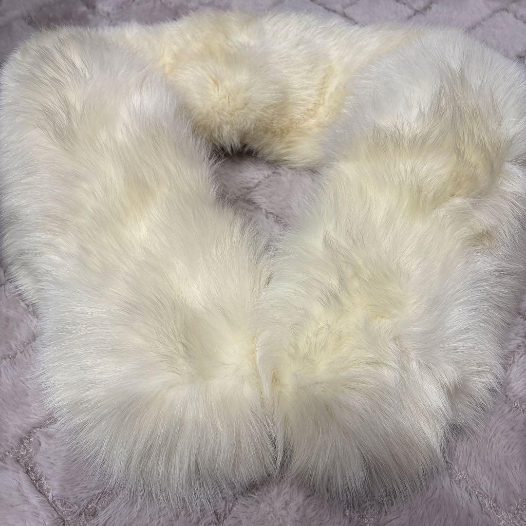 値下げ　パーティー用　SAGA FOXショール　クリーム系
