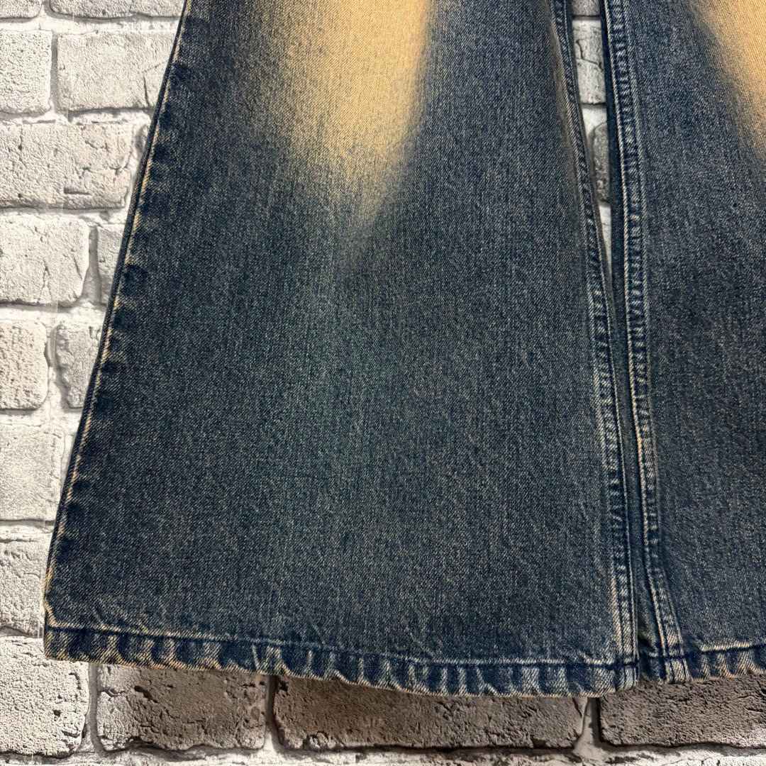 【美品】HARE　アソートカコウデニムパンツ　オレンジ　ワイド　ジーンズ