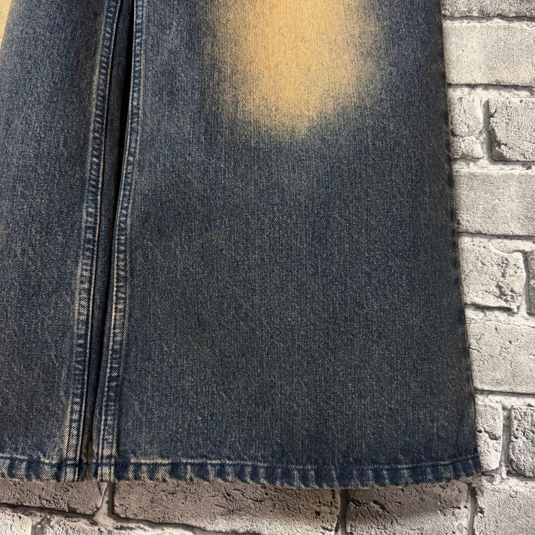 【美品】HARE　アソートカコウデニムパンツ　オレンジ　ワイド　ジーンズ