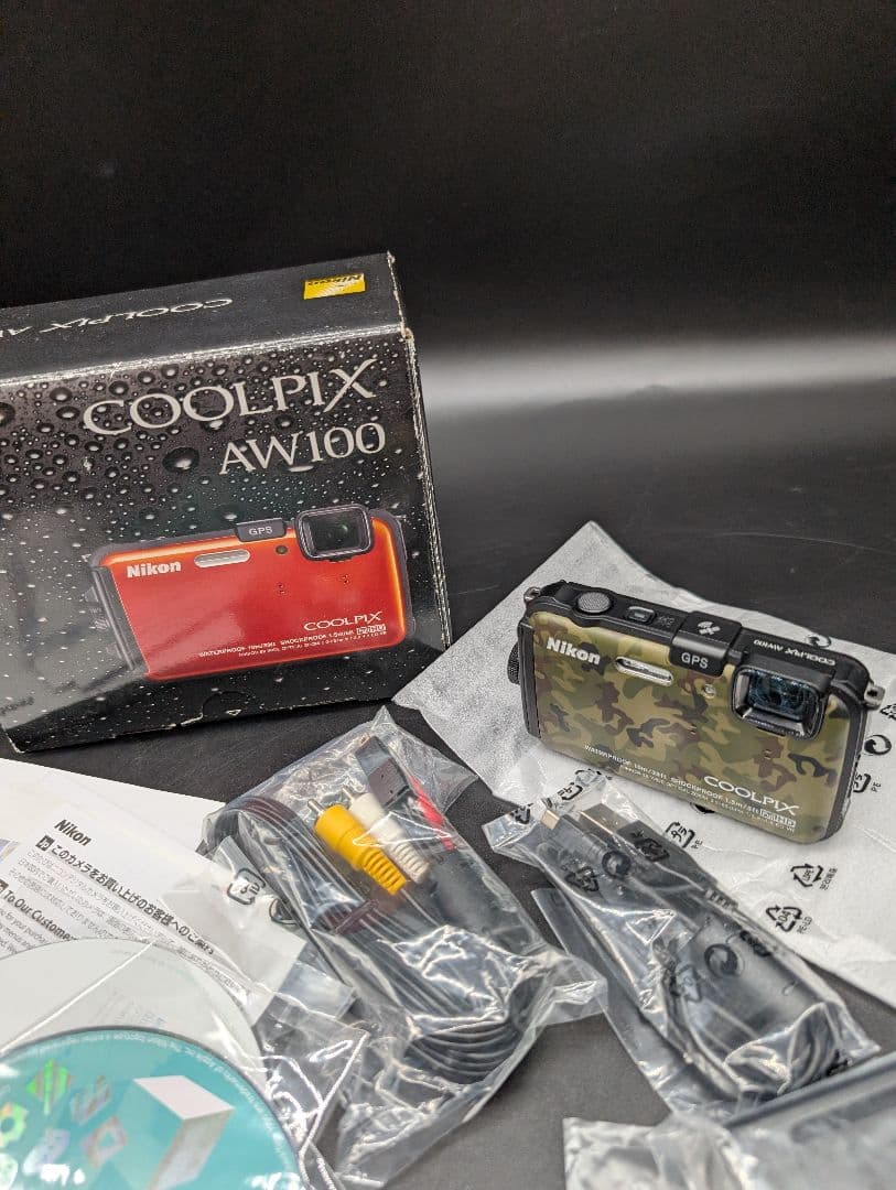 美品　ニコン Nikon COOLPIX AW100 フォレストカモフラージュ