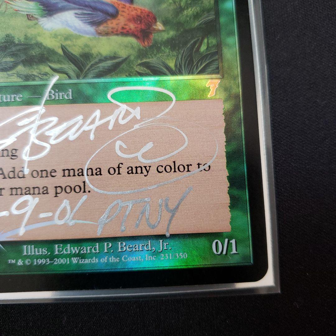 極楽鳥 MTG 7版 英語版 Foil Edward先生 サインド