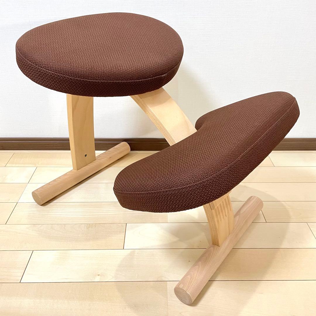 【みーみ】バランスラボ バランスチェア バランスイージー レッド 中古品