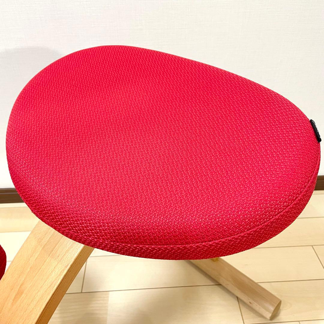 【みーみ】バランスラボ バランスチェア バランスイージー レッド 中古品