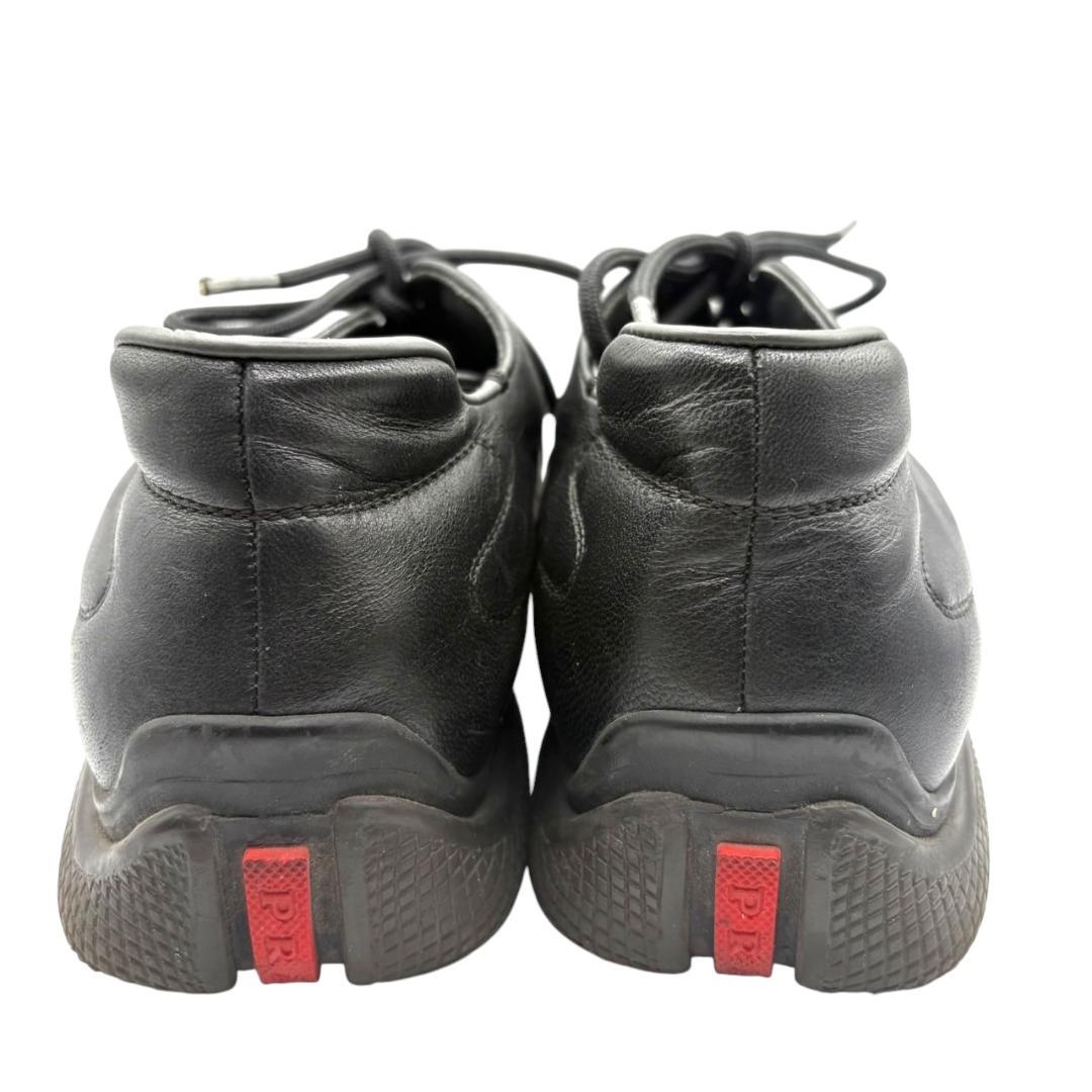 プラダ PRADA 靴 スニーカー 黒 レザー ドライビングシューズ レディース