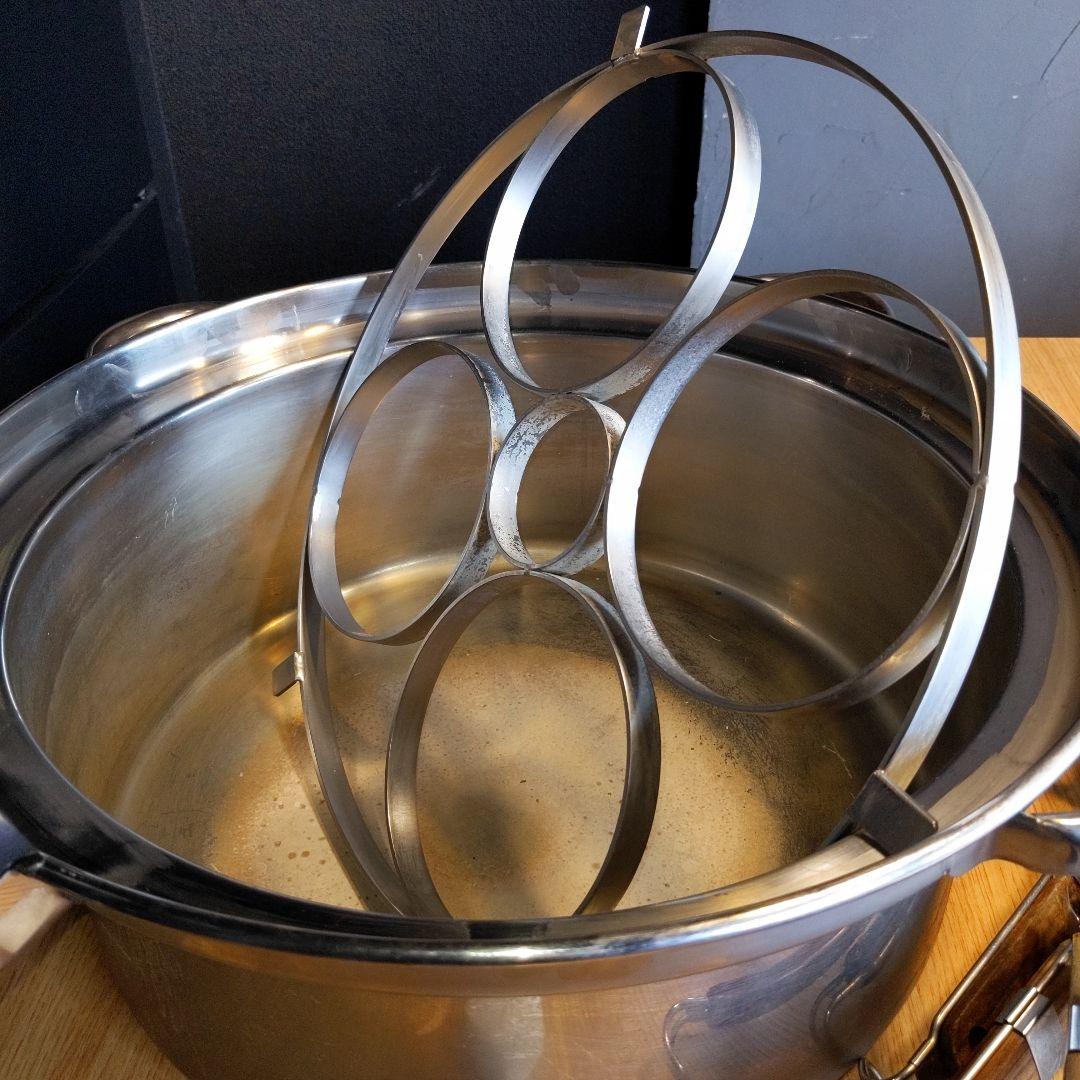 D1206　ラーメン鍋　ストレーナー　セット　麺切り　湯切り　4玉分　厨房機器