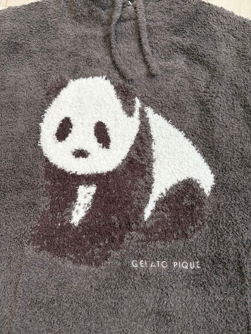 【新品タグ付き】GELATO PIQUE パンダ柄フード付きルームウェア