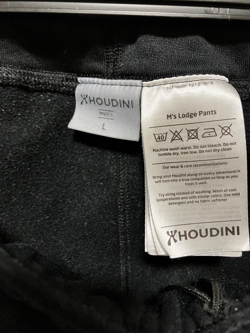 Houdini M's Lodge Pants L 黒 フーディニ ロッジパンツ