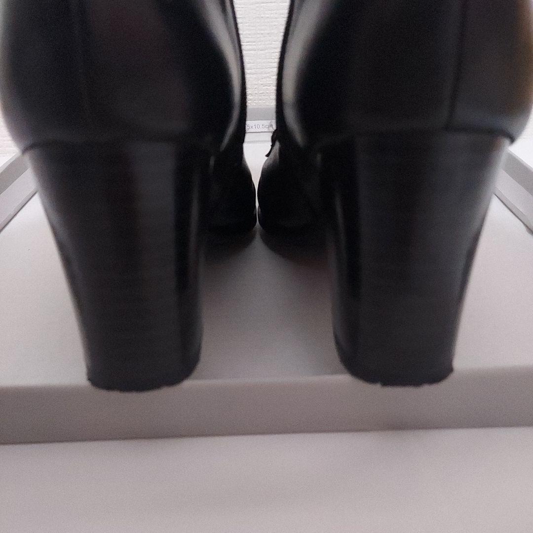 MODE KAORI　黒 レザー レースアップ ショートブーツ　23cm　本革