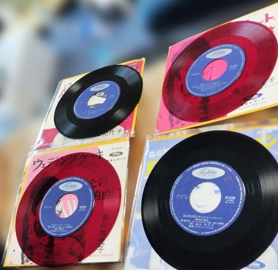 【バラ売り不可】森山加代子 シングルレコード 4枚セット