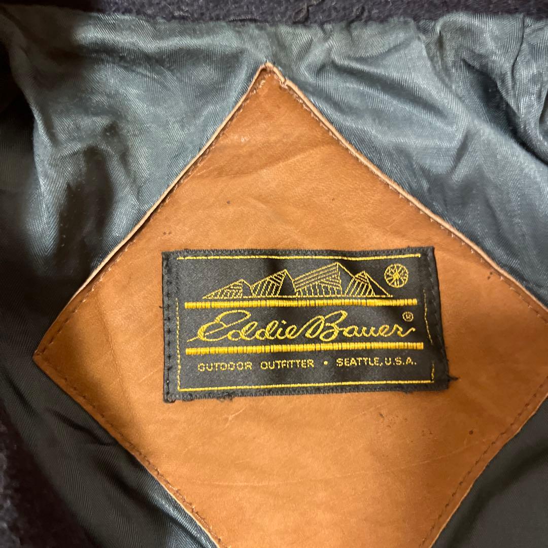 Eddie Bauer 80s ウールブルゾン レザー エルボーパッチ