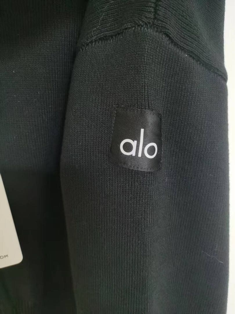 Alo Yoga ブラックニットカーディガン ジャケット