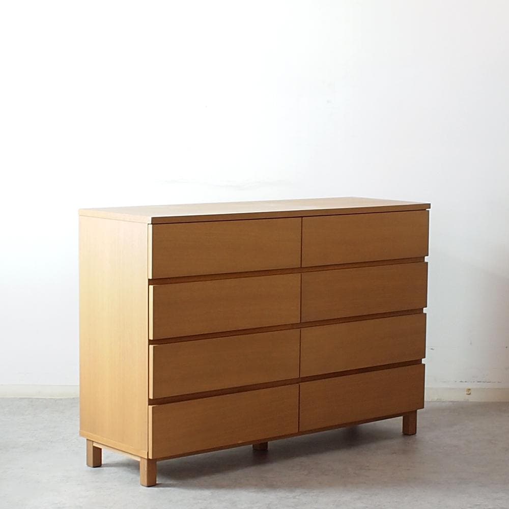 廃盤 無印良品/MUJI オーク材 チェスト 120cm ZR24633
