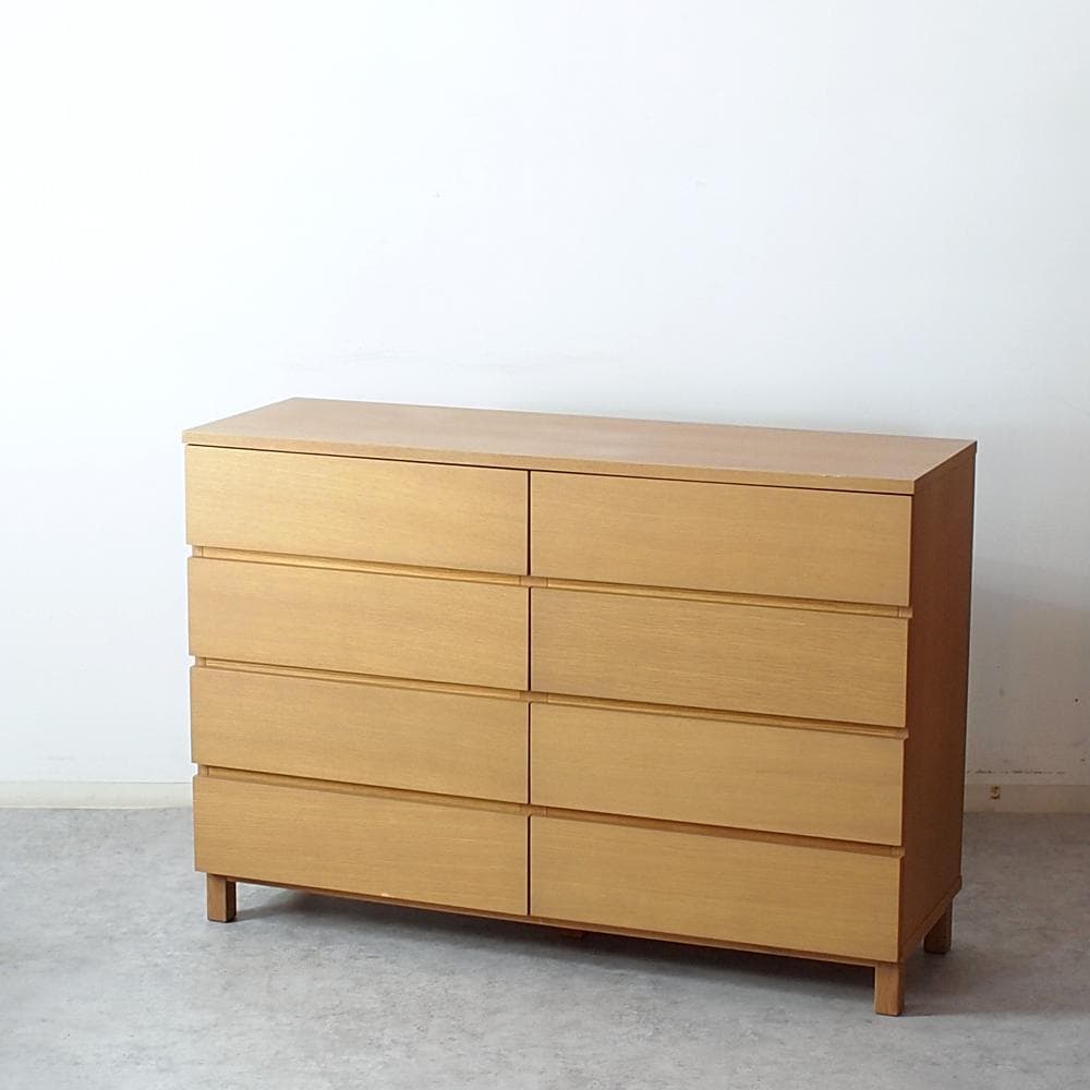 廃盤 無印良品/MUJI オーク材 チェスト 120cm ZR24633