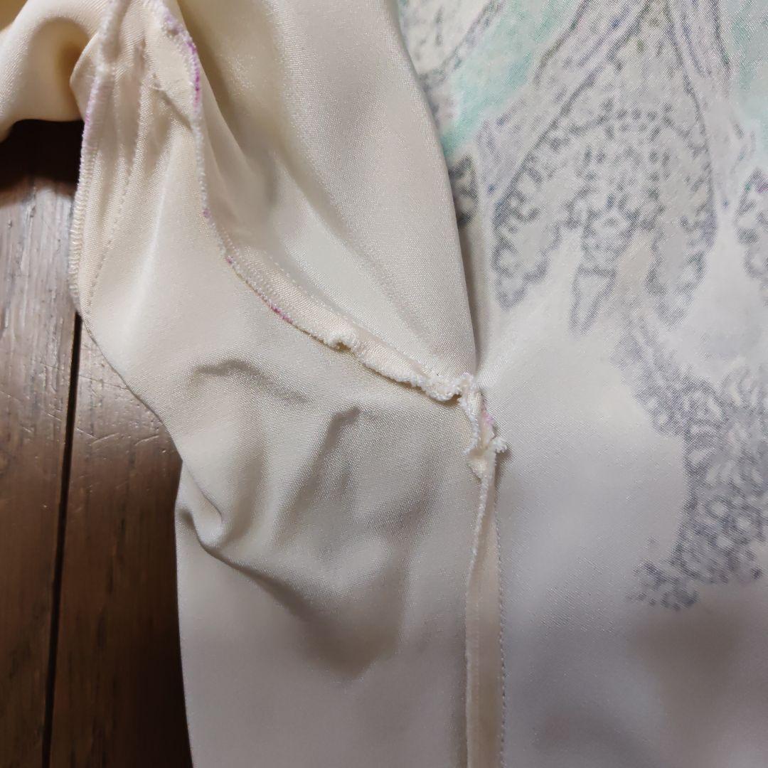訳あり　ETRO 半袖膝丈ワンピース　シルク100%　イタリア製　44号Lサイズ