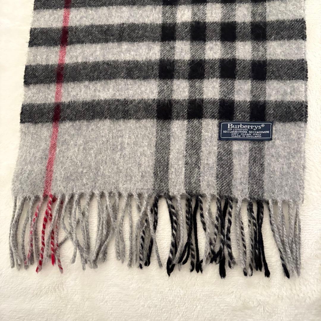 美品✨Burberrys カシミヤ50% ラムウール50% グレー y2k