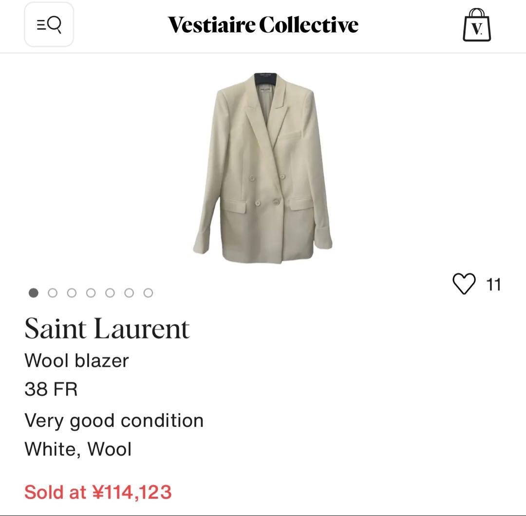SAINT LAURENT 2019 サンローラン ウールダブルジャケット 34