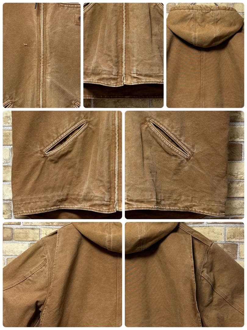 カーハート　ダック地　シエラジャケット　裏ボア　ブラウン　アクティブ　2XL.