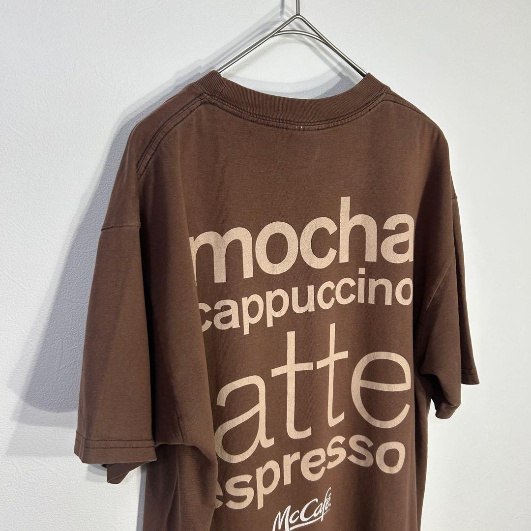 マクドナルド tシャツ カフェ 企業 tee Old レトロ マクド ブラウン