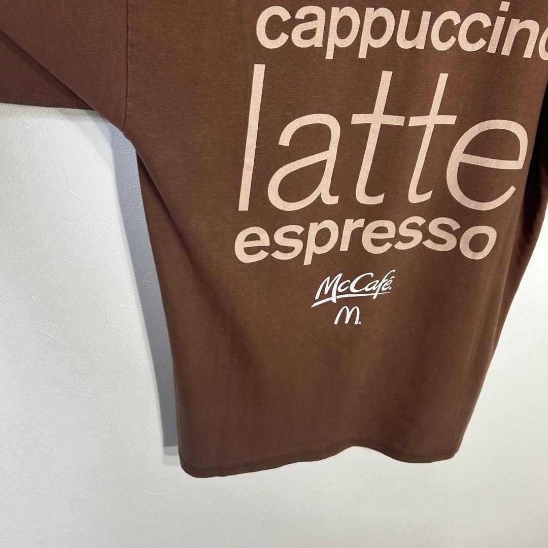 マクドナルド tシャツ カフェ 企業 tee Old レトロ マクド ブラウン