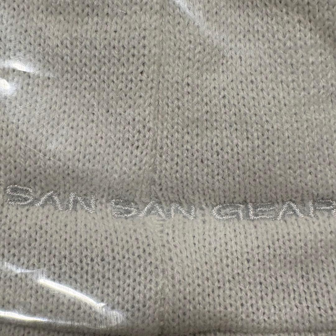 新作！【San San Gear】ホワイト ロゴ入り ニットビーニー 韓国