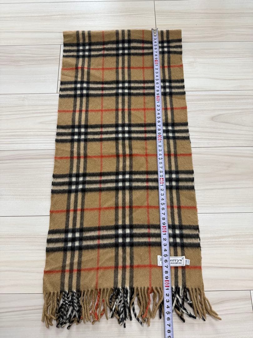 バーバリー　カシミヤ　ベージュ　マフラー　約132cm×約30cm