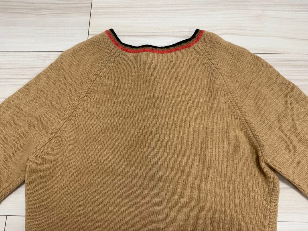 BURBERRY ウール100% カーディガン ホースロゴボタン M ベージュ