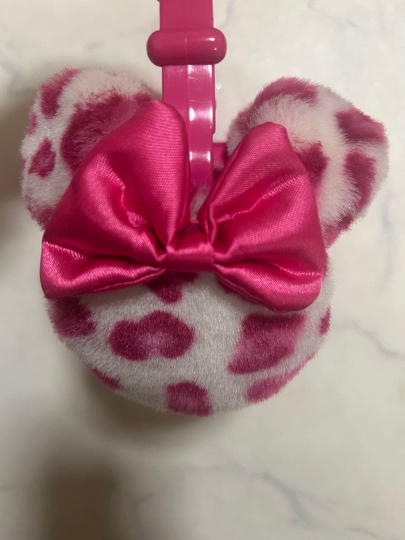 ディズニー ヒョウ柄 ピンク 耳あて