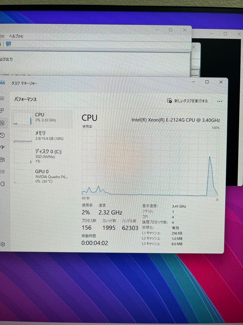 HP Z2 Mini G4 Xeon E-2124G メモリ16GB