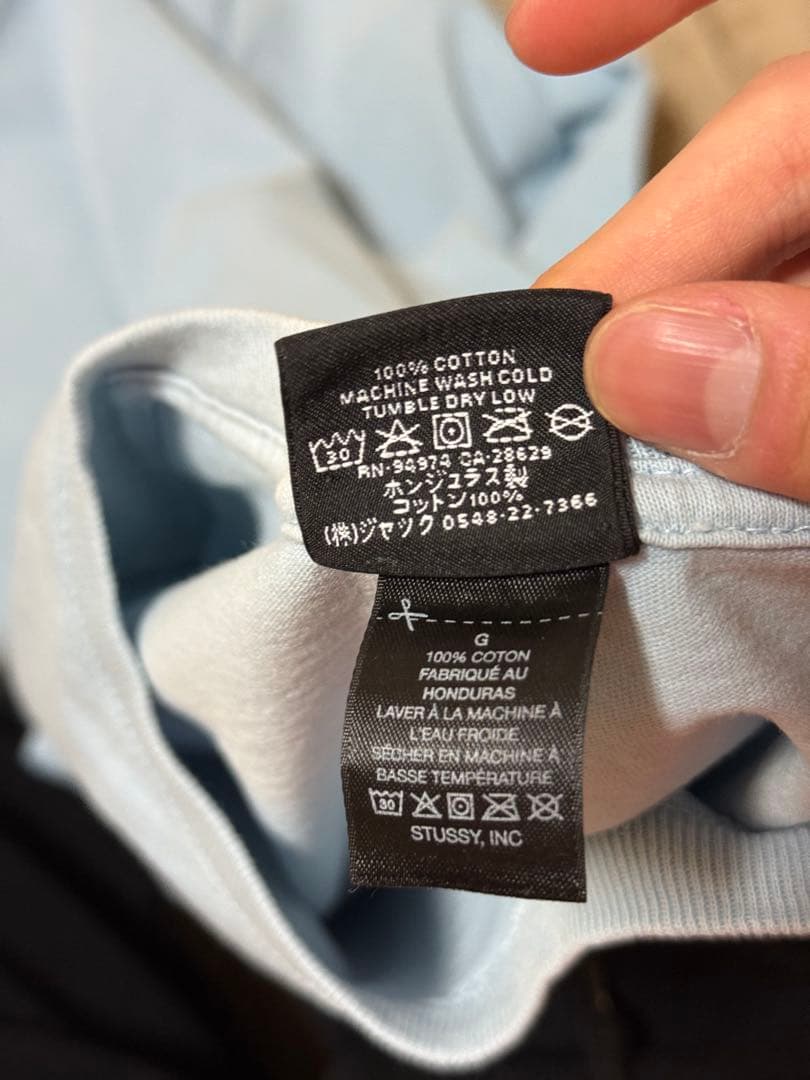 小*林様 stussy ourlegacy コラボ　Tシャツ　水色　Lサイズ