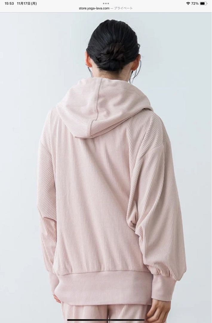 新品★【SUKALA】スフレリブダブルジップフーディ(スモークピンク)
