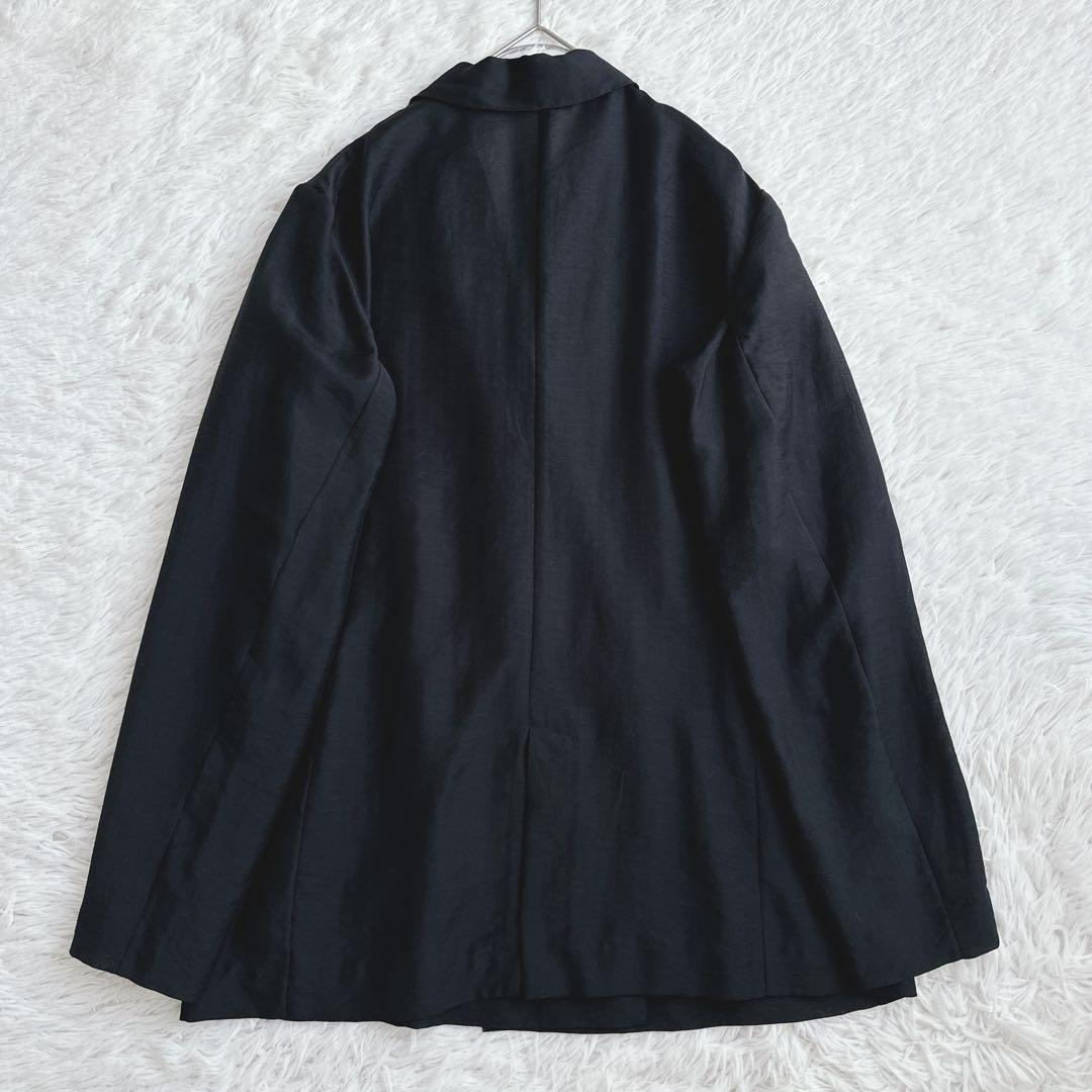 極美品 ICB 24SS リヨセルナイロンワッシャー ジャケット 黒 洗える