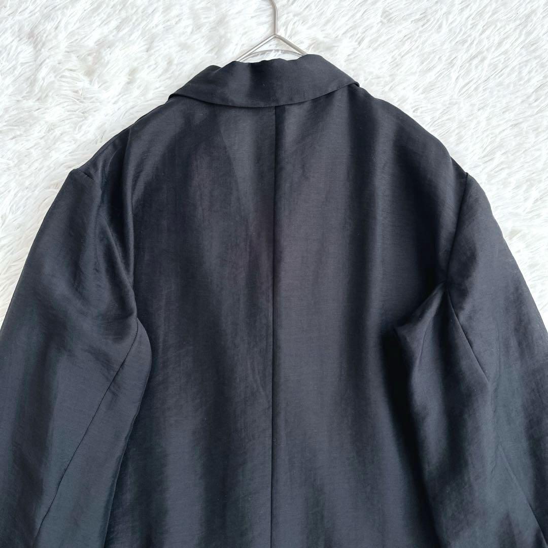 極美品 ICB 24SS リヨセルナイロンワッシャー ジャケット 黒 洗える