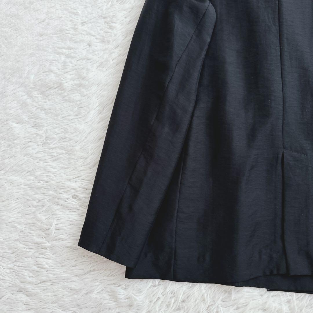 極美品 ICB 24SS リヨセルナイロンワッシャー ジャケット 黒 洗える