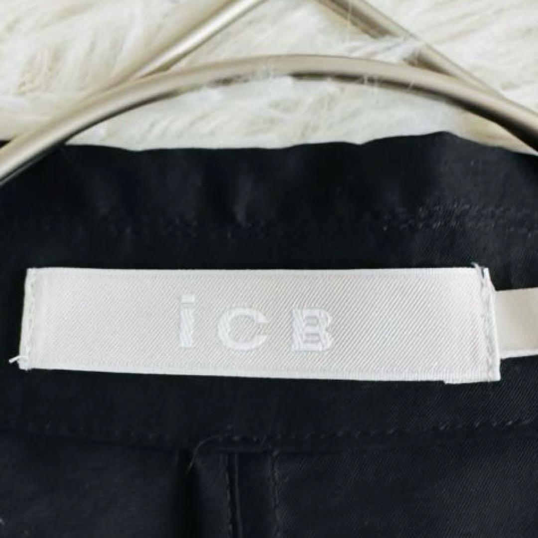 極美品 ICB 24SS リヨセルナイロンワッシャー ジャケット 黒 洗える