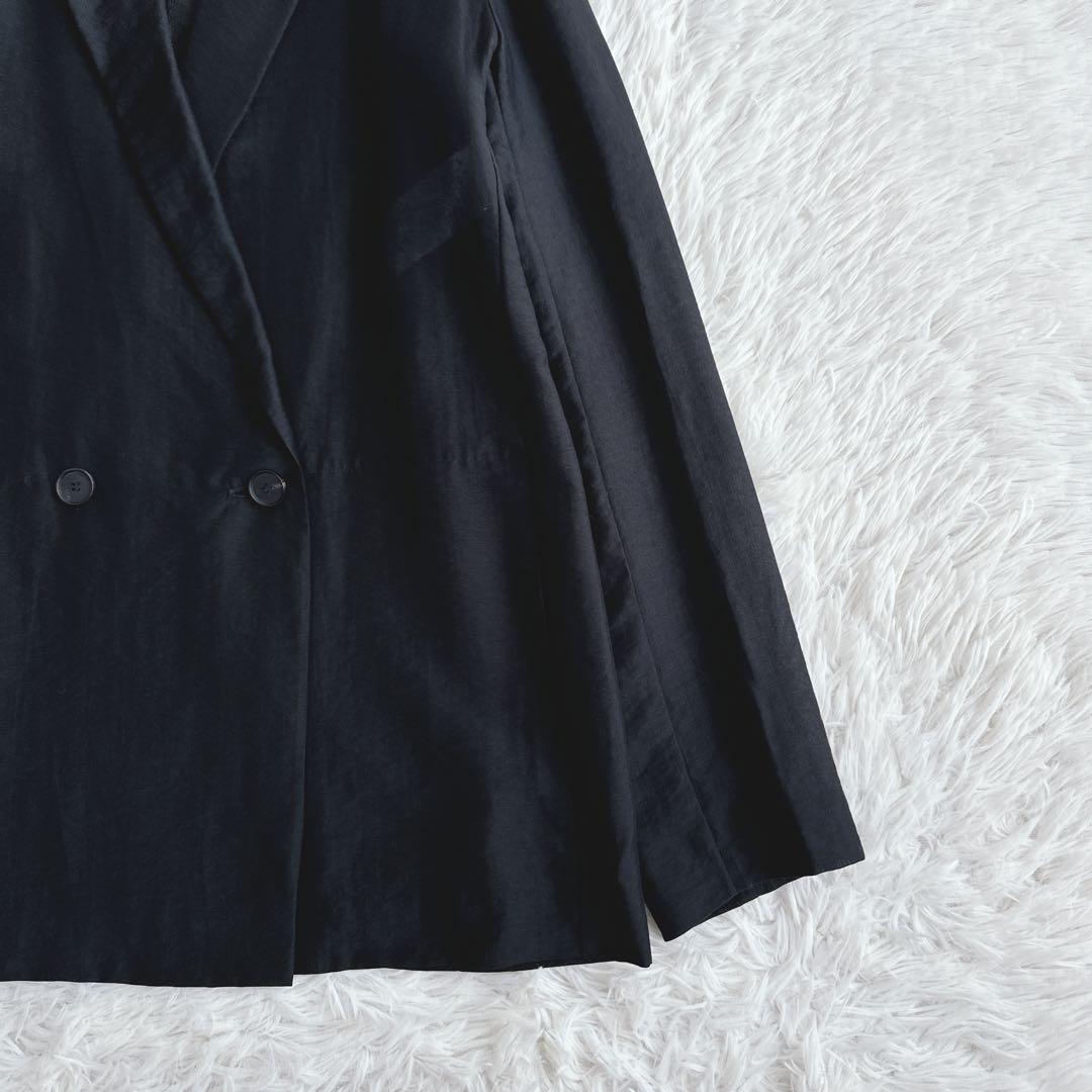 極美品 ICB 24SS リヨセルナイロンワッシャー ジャケット 黒 洗える